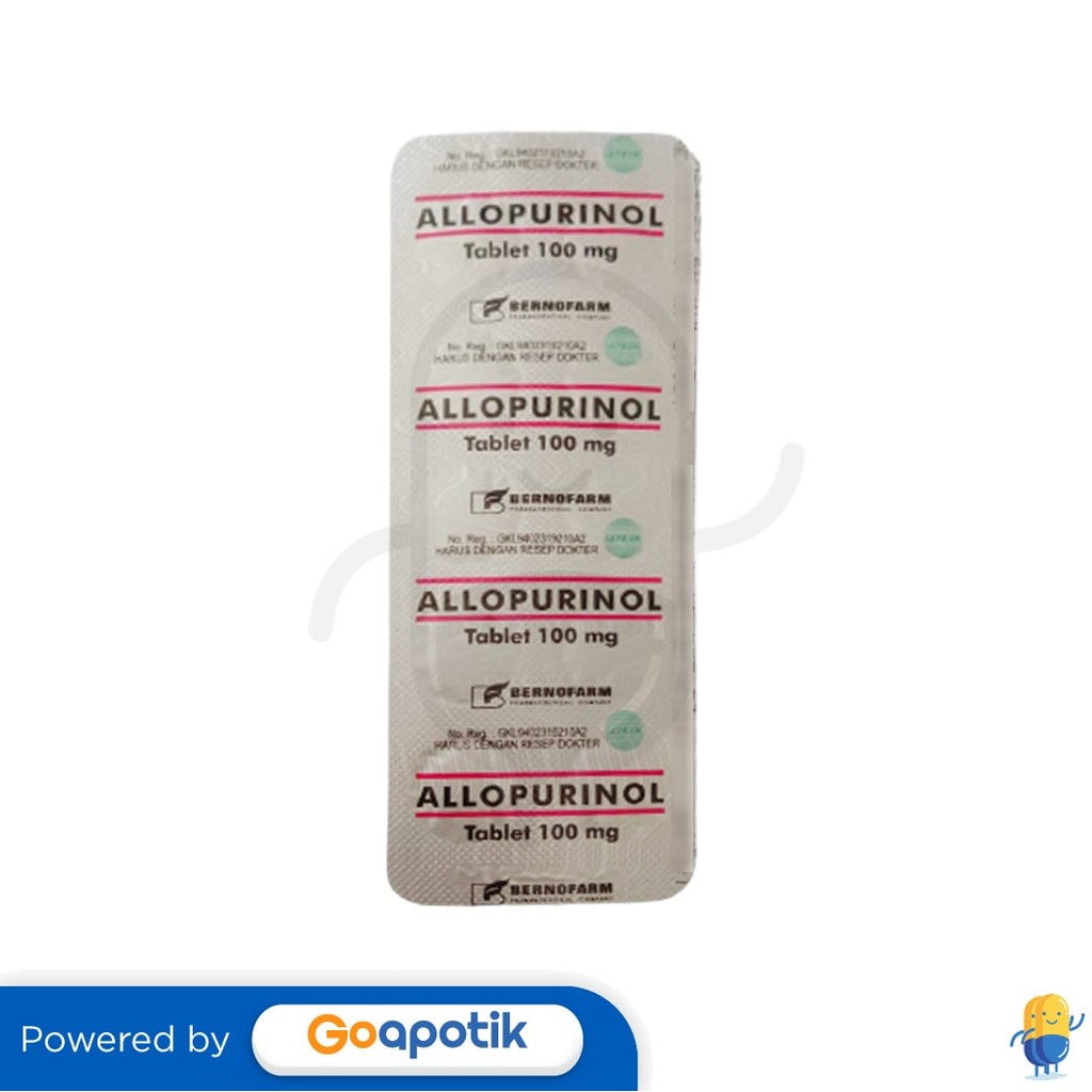 Allopurinol Bernofarm 100 Mg Strip 10 Tablet