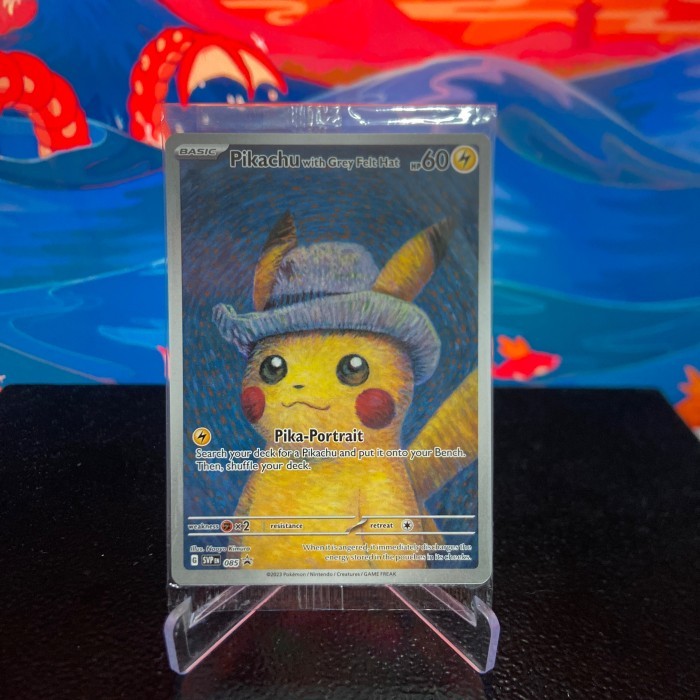 Pikachu With Grey Felt Hat 085 Promo Card Pokemon x Van Gogh Sealed