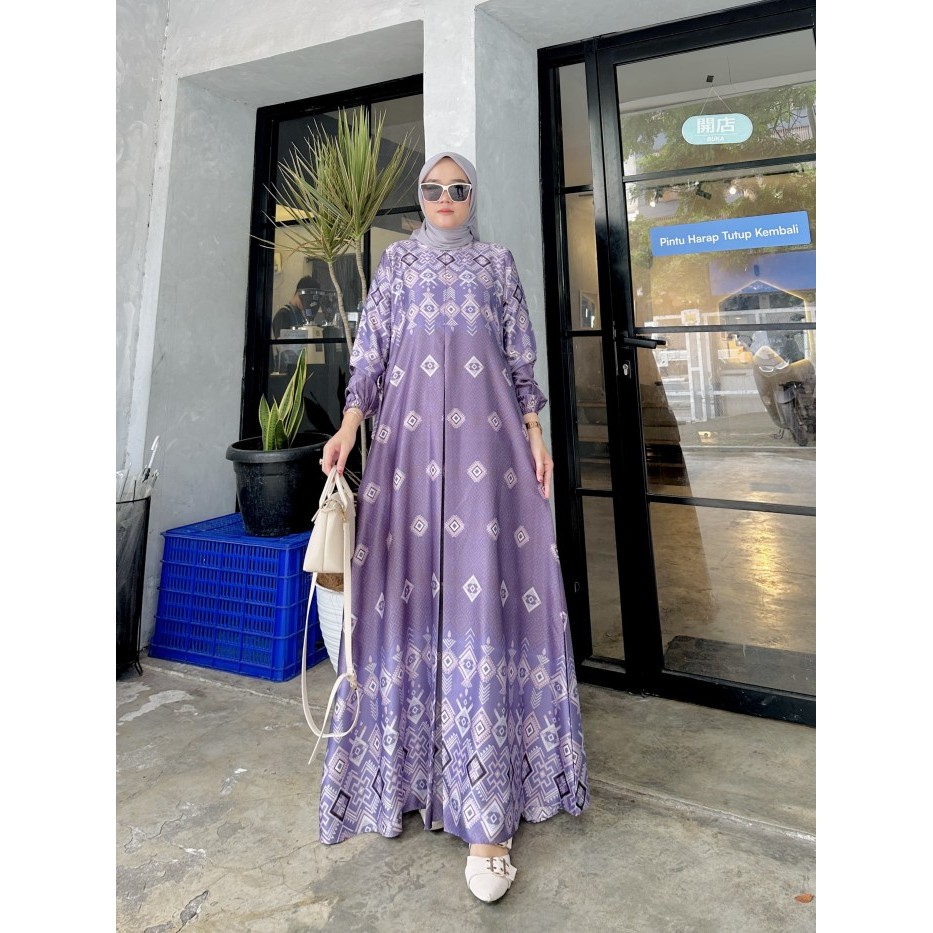 Gamis Modern Mewah // Gamis silk Premium // Gamis Pesta - denim, M