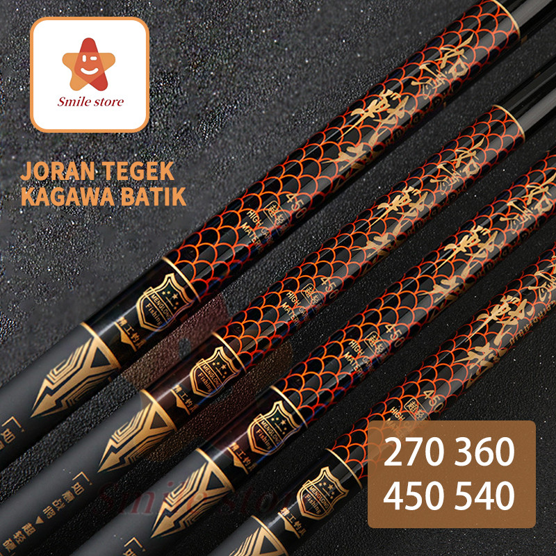 【COD】Joran Tegek Kagawa Batik Hantu Tua Joran 540 Carbon Medium Hard Pancing Tegek Pancing 450 Tegek