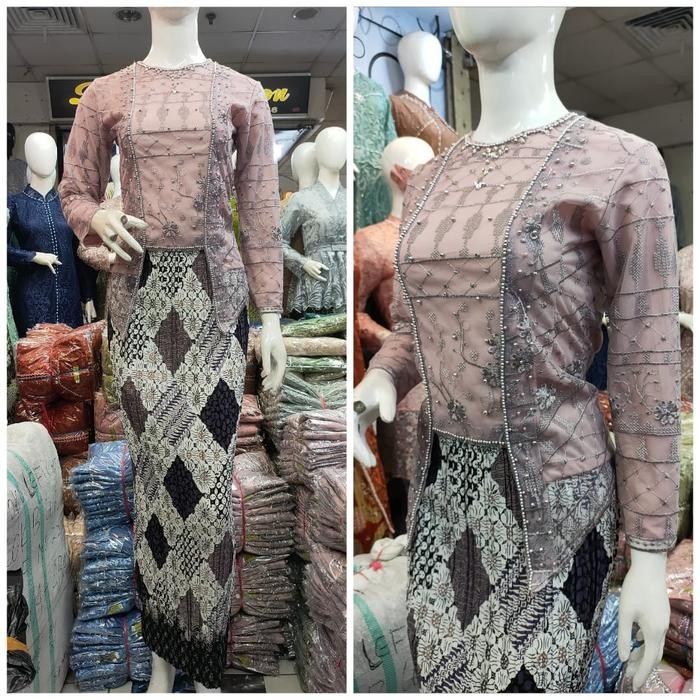 

KEBAYA SANDRA KUTU BARU / KEBAYA KUTU BARU MODREN / KEBAYA SANDRA TULLE SAPTO / KEBAYA WISUDA - HITAM, M