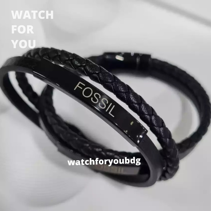 "VN.KIA" - DISKON Gelang kulit Fossil & Bracelet Limited Original Leather Pria