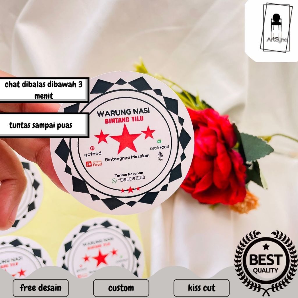 

Syncart Ready Stiker Rumah Makan Free Desain Sticker Edisi Warung Nasi Restoran Label Box Makanan