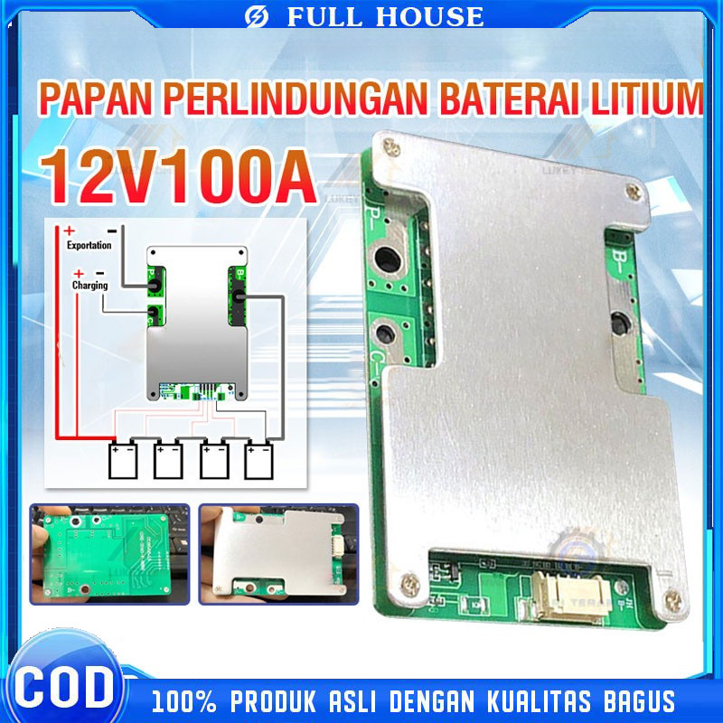 Full House！ BMS 4S 100A 12V Lifepo4 3.2V Common Port BMS 100A BMS100A