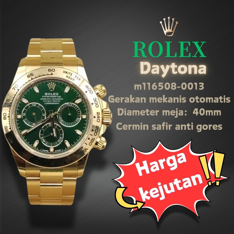 [100% Asli] Jam Tangan Pria Rolex, Seri Daytona M116508-0013 Gerakan Mekanis Otomatis, Cermin Krista