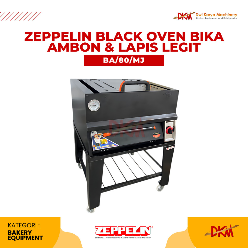 ZEPPELIN Black Oven Bika Ambon BA/80/MJ /  Oven Gas Bika Ambon BA/80/MJ