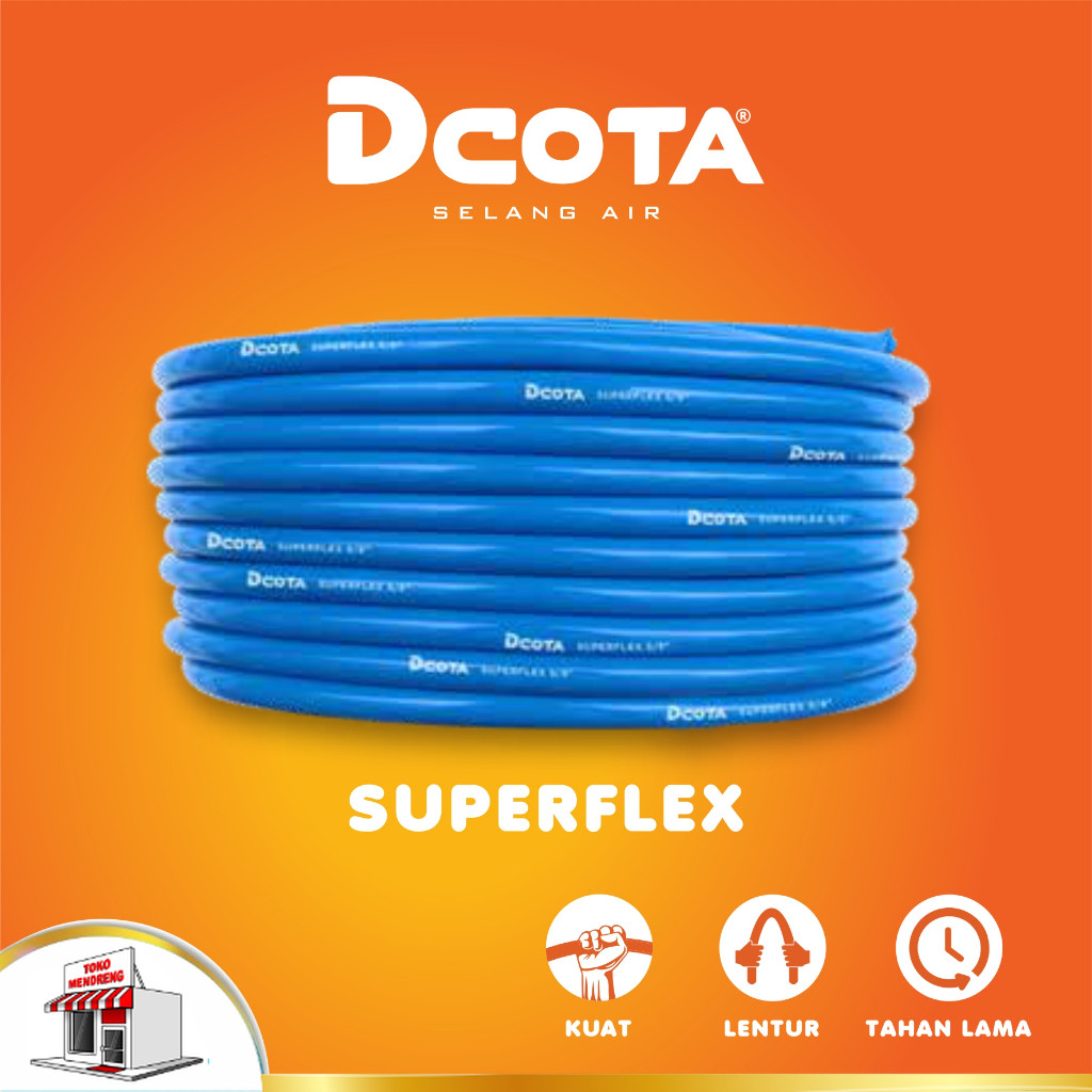 Selang Air 1/2" DCOTA Superflex Reborn Biru Tebal Slang Taman Flexible Lentur Setengah inch