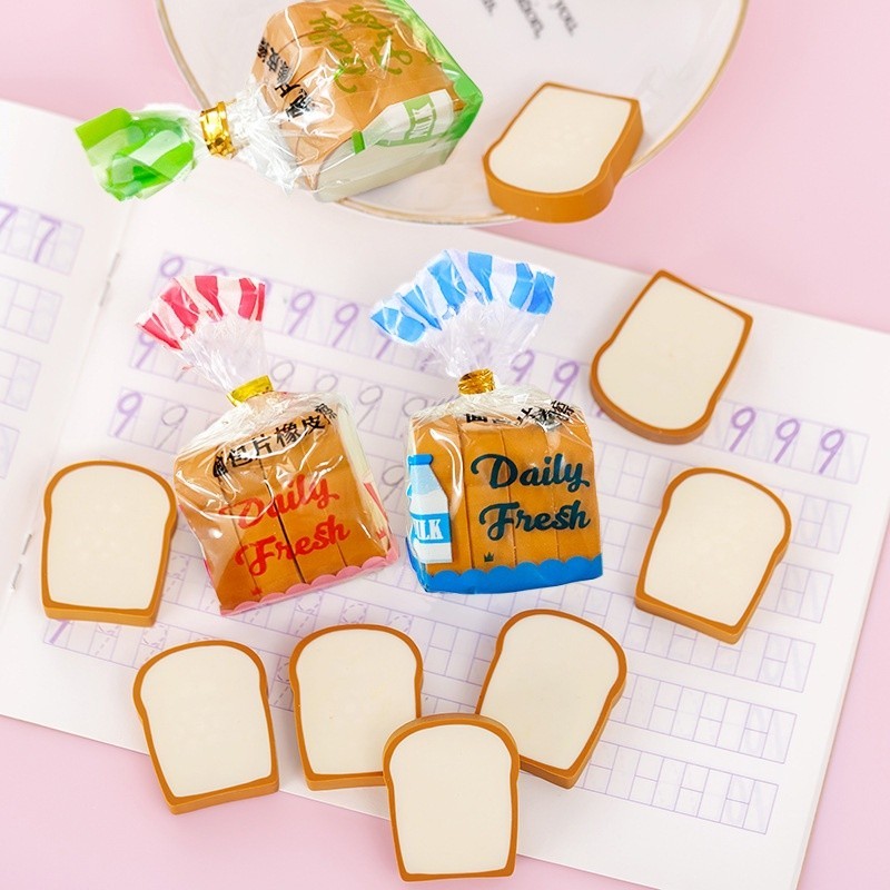 

Penghapus Pensil Karakter Roti Toast Bread Eraser 843