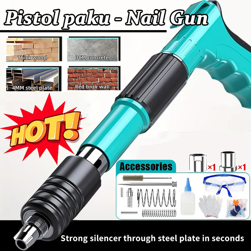 【Ready Stock】Paku Tembak Beton Pistol Paku / Pistol Pengencang / Mesin Paku Beton Nail Gun Fastening