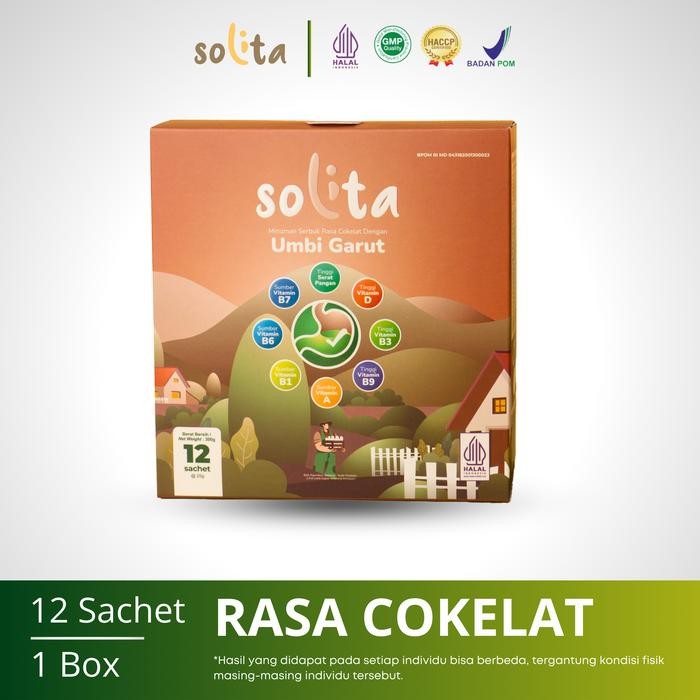 

Terbaru SOLITA Minuman Untuk Asam Lambung 1 Box 12 Sachet Sedia Rasa Cokelat dan Thai Tea Serbuk Herbal Jahe Instan Air Gula Kurma Drink Bubuk - Rasa Cokelat