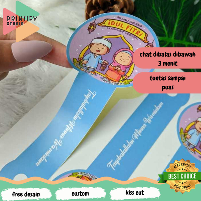 

Printify Cetak Sticker Segel Lebaran Cetak Stiker Toples Segel Idul Fitri Chromo Free Desain
