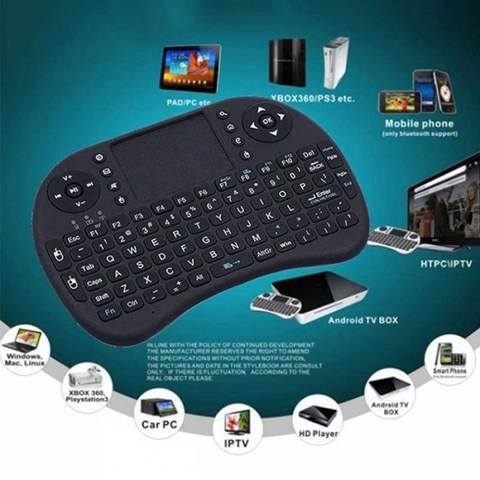 remot Keyboard Wireless dengan Touchpad/smart tv/android tv/indihome