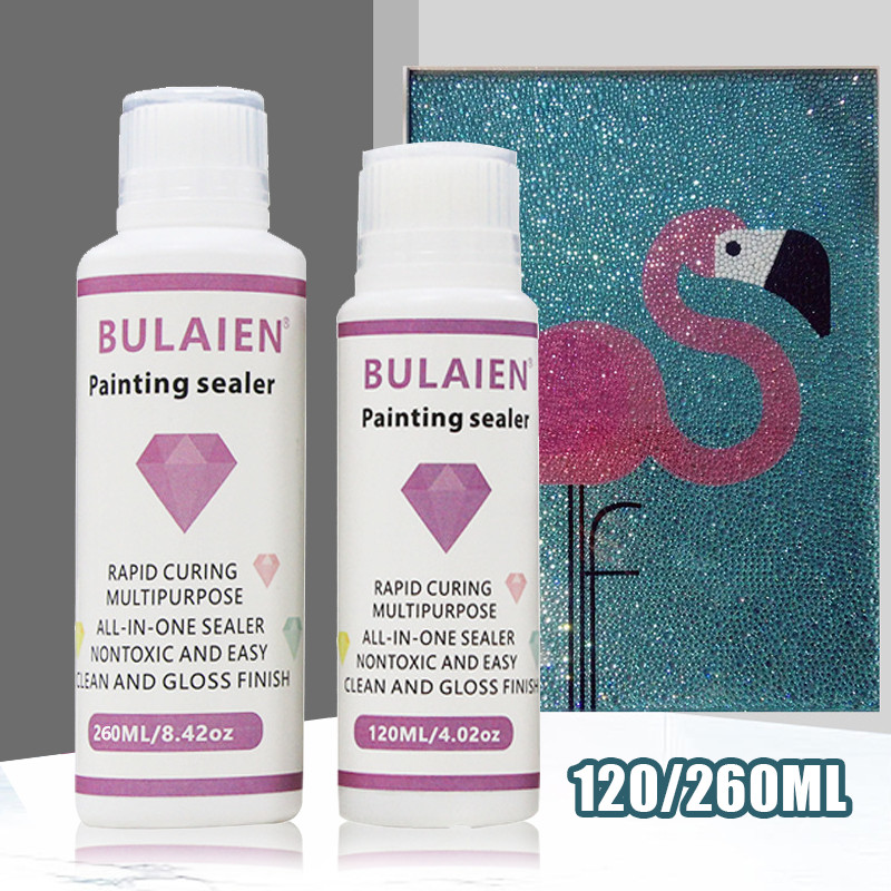 

120/260ML Lem Segel Lukisan Berlian Diy Diamond Painting Conserver Sealing Glue Permanent Hold Shine Effect