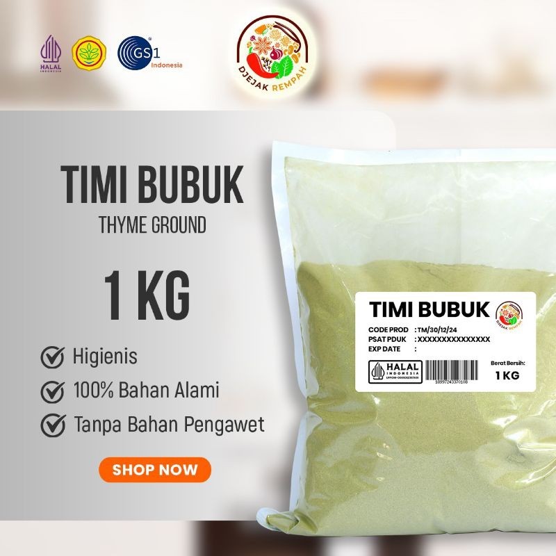 

Thyme Bubuk/Thyme Powder (Kemasan 100 Gr - 500 Gr)