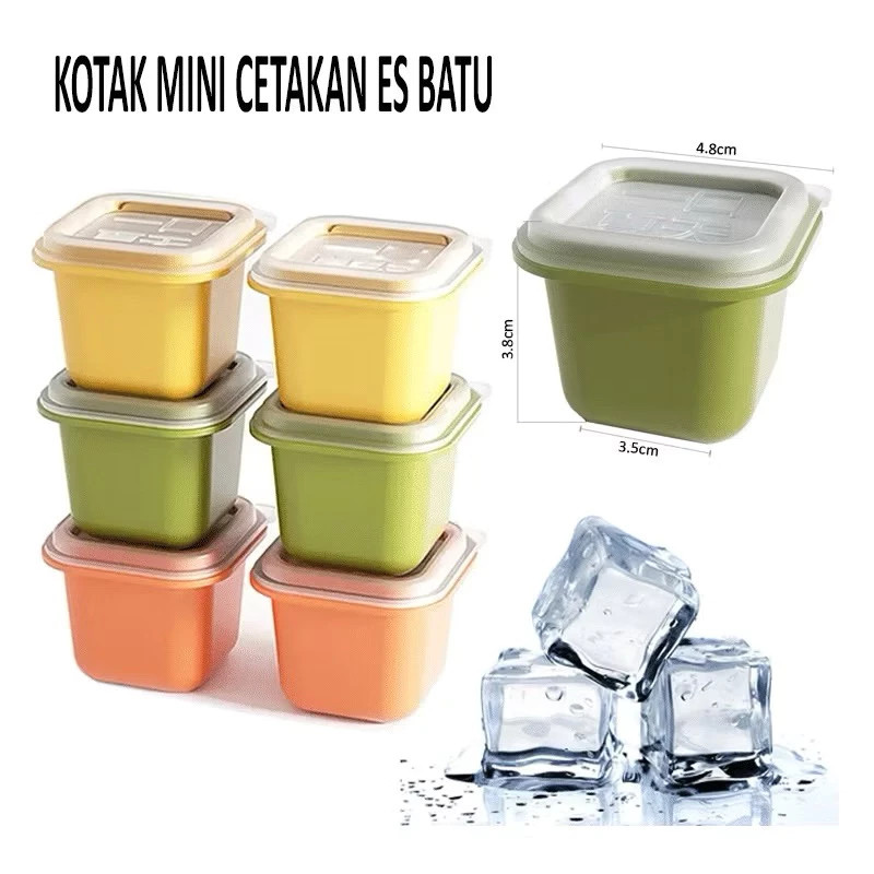 Cetakan es batu cube mini single - cetakan es batu kotak mini - cetakan jelly kotak