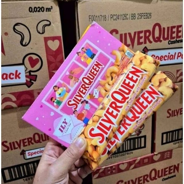 

SILVERQUEEN 55gr per box 5 pack isi 10pcs,. Expired: Februari 2026