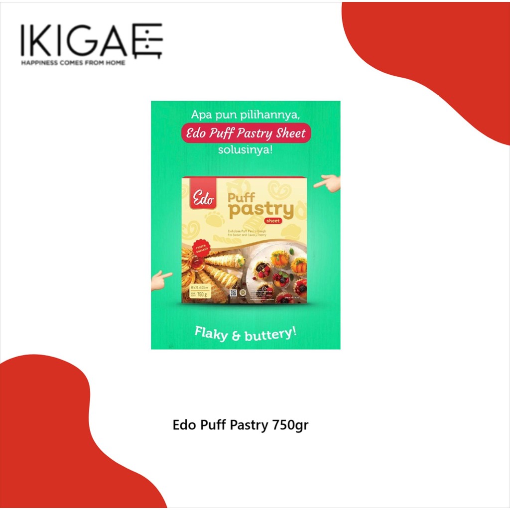 

EDO PUFF PASTRY SHEET / LEMBARAN 750 GR