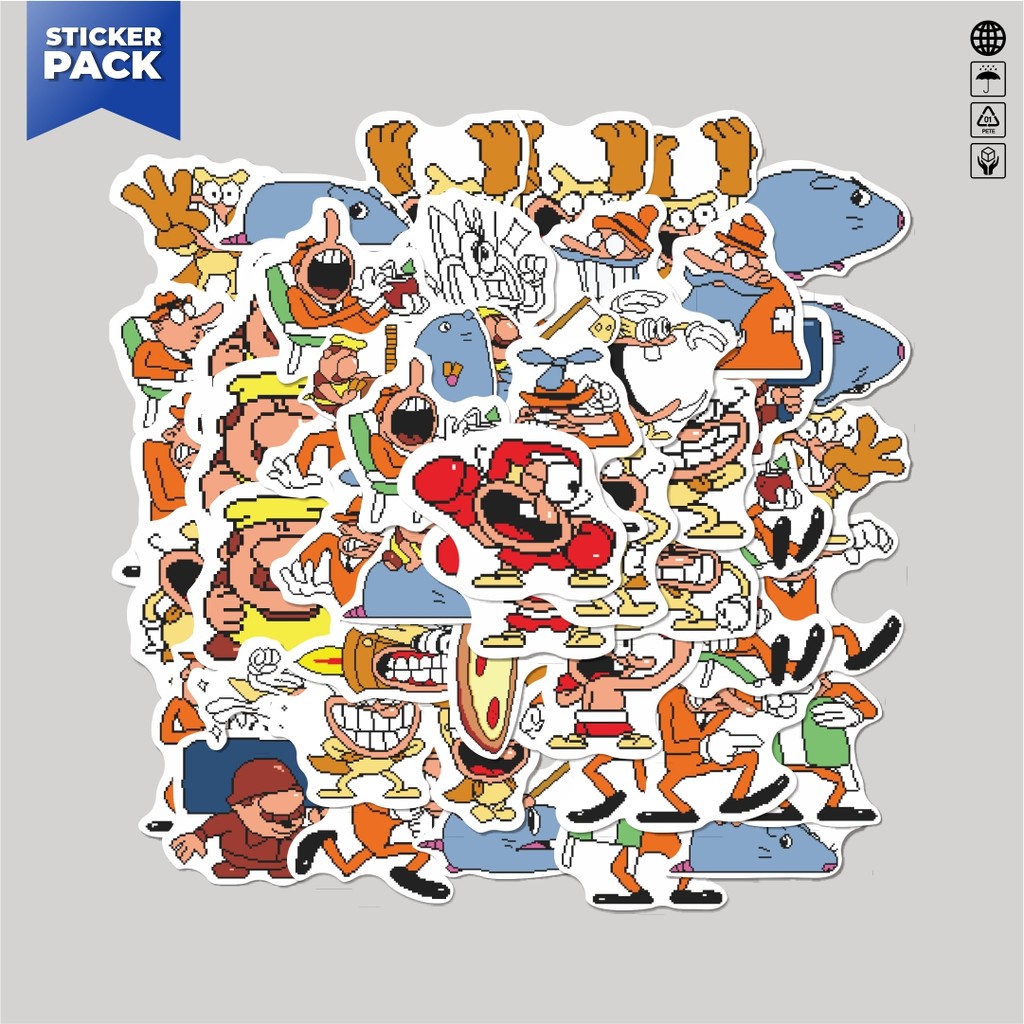 

[100PCS]Stiker Pack Stiker Pizza Tower V31 Aesthetic Vinyl Anti Air Dekorasi Sticker Laptop Buku Journal Koper Helm Casing HP Gitar Helm Skateboard