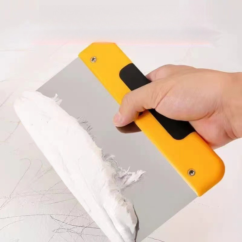 Kapi Kape Skrap Gypsum Gipsum 10 inch 25cm Stainless Gagang Karet Fiber Alat Dempul Plamir Kompon Te