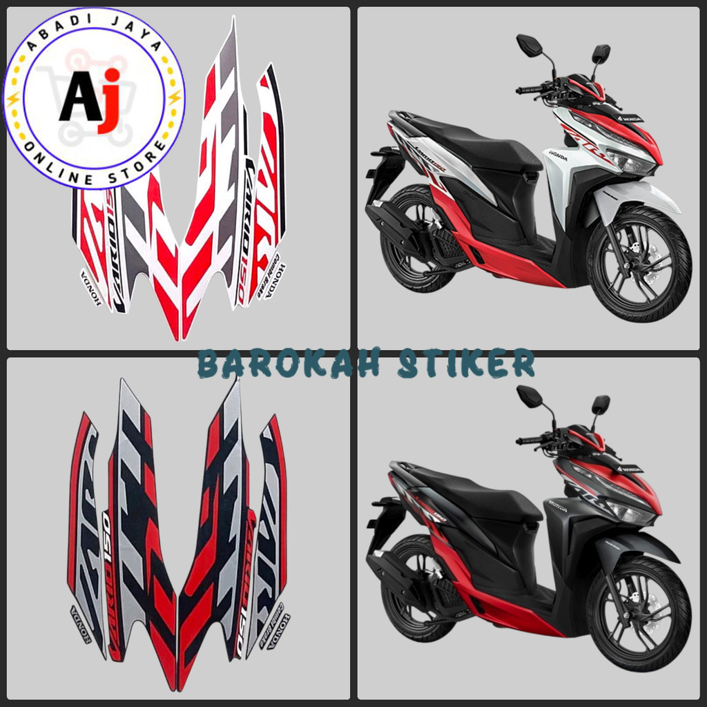 Striping Stiker Honda Vario 150 2020 2021 sporty putih stiker motor standar