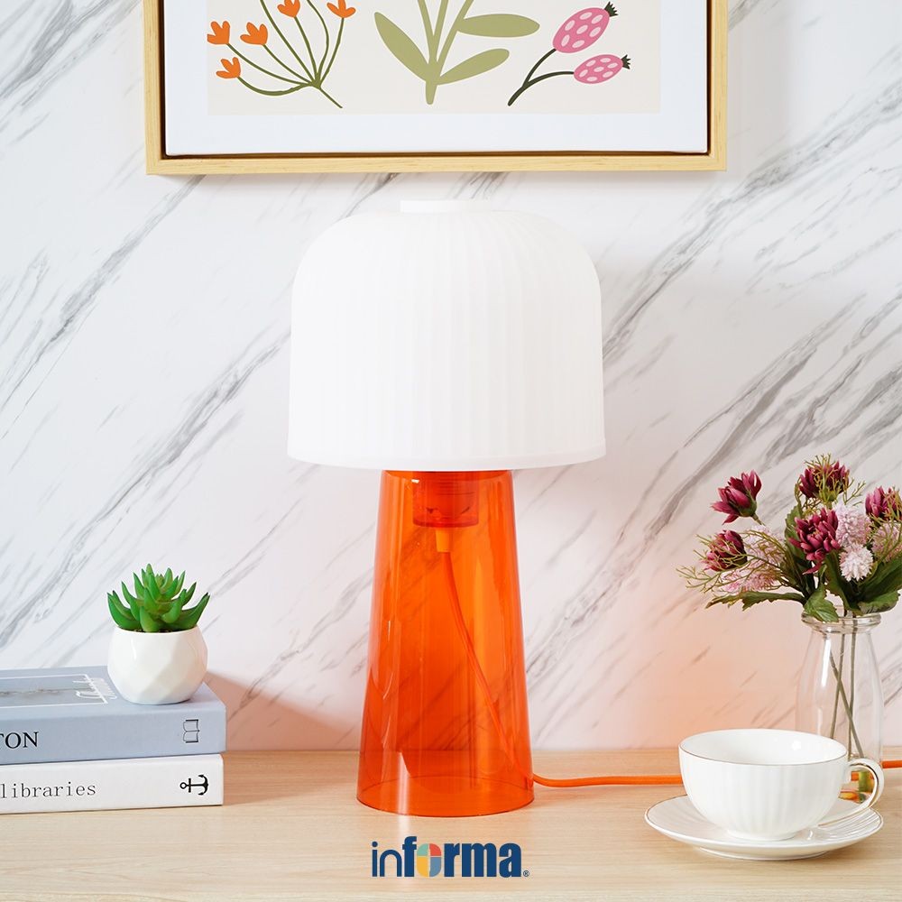 Informa Belle Lampu Meja - Orange Decorative Table Lamp Lampu Dekorasi Meja Serbaguna Alat Peneranga