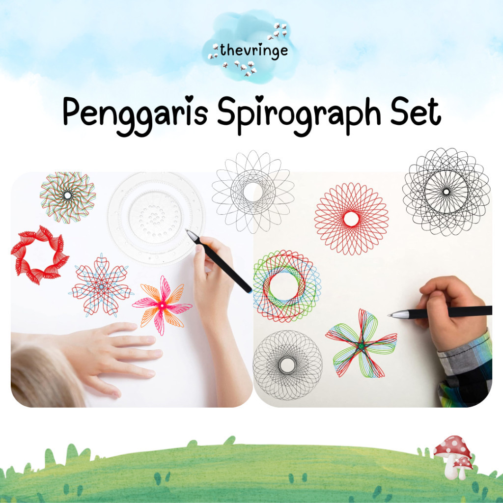 

Spirograph Penggaris Set Alat Tulis Aktivitas Anak kreatif kreativitas
