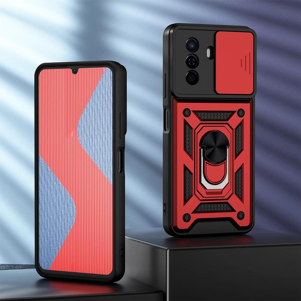 New Phone casing  Huawei Nova Y70 Y70 Plus Slider Camera Protection Metal Armour Magnetic 360 Stand 