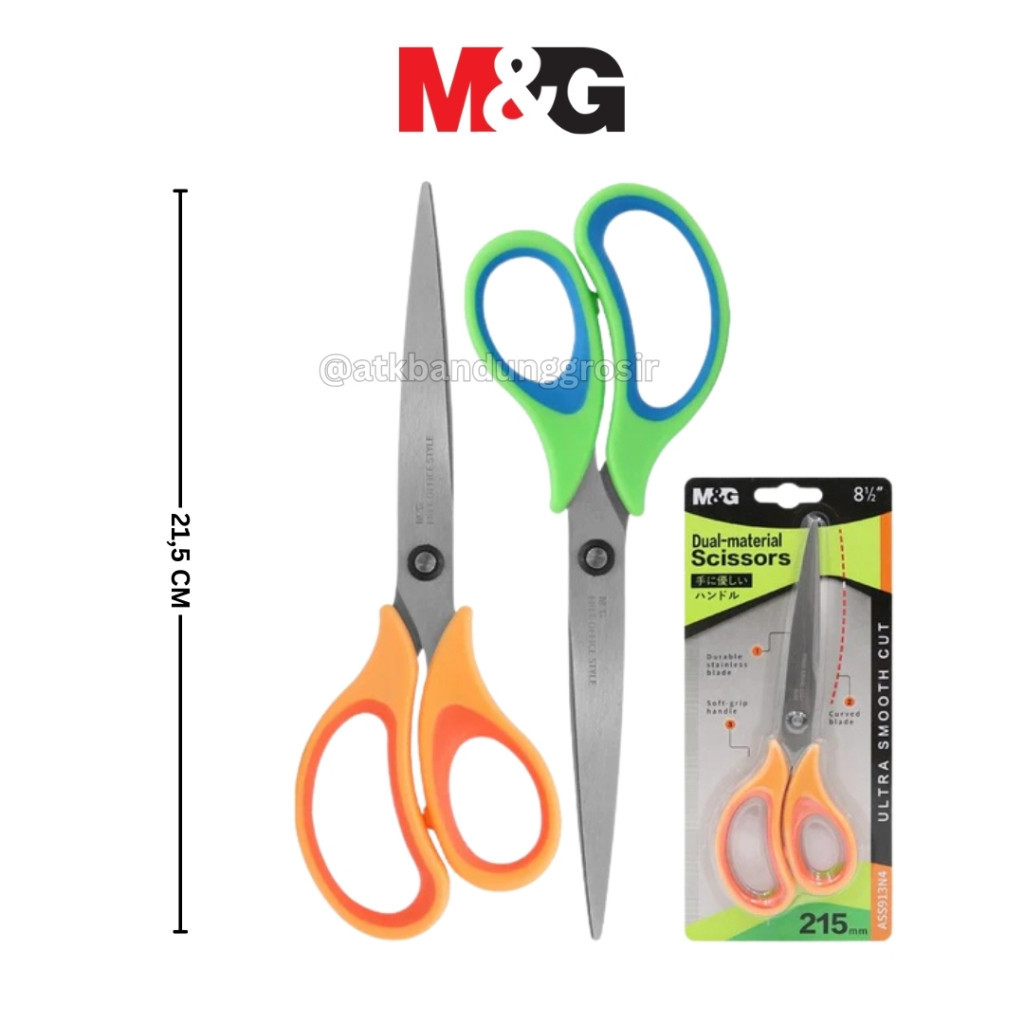 

Gunting M&G ASS913N4 Dual Material Scissors 215mm Ultra Smooth Cut Gunting Besar Serbaguna- SHSNP