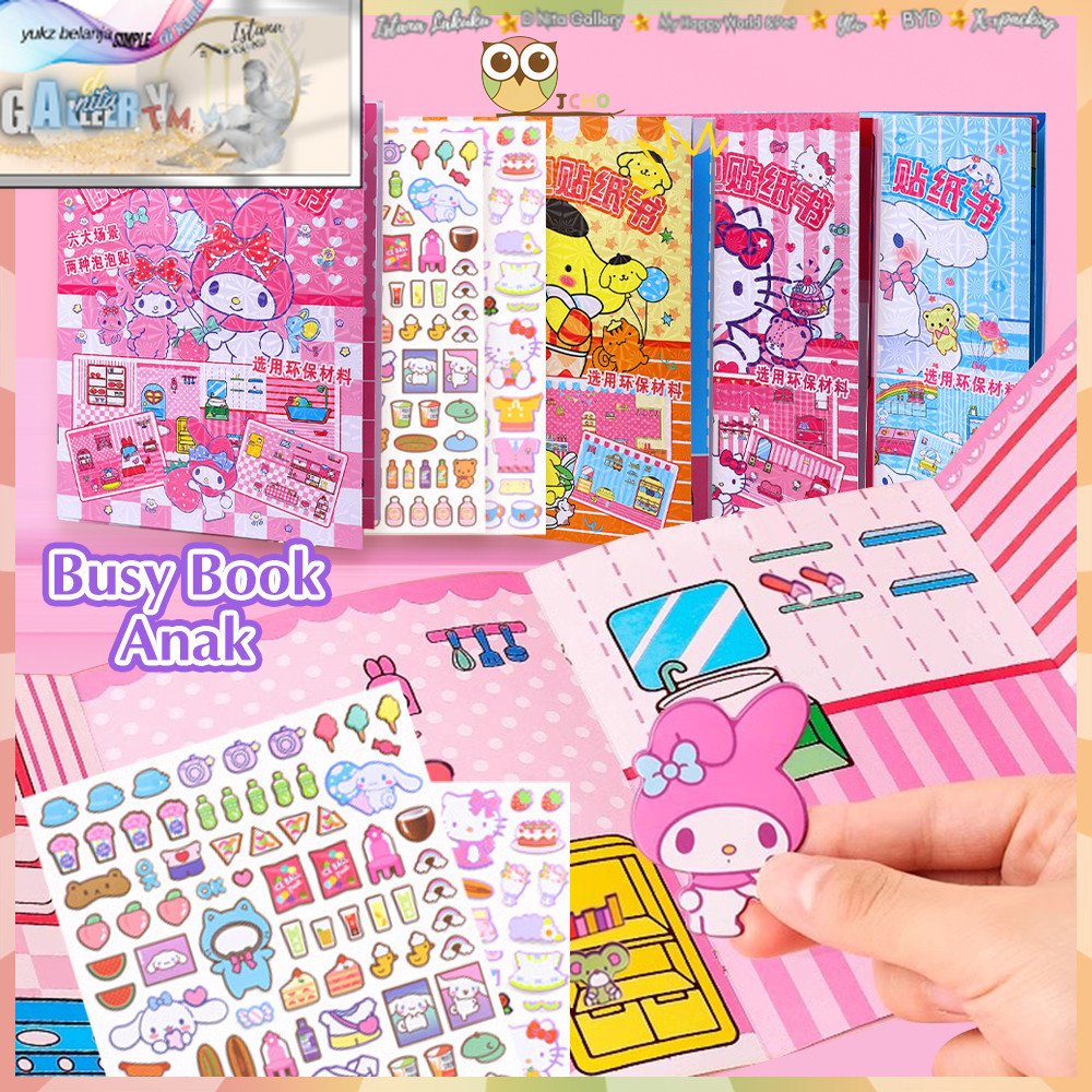 

DIY Quiet Book Buku Sticker Lucu 3D Sticker Book Aesthetic Melody Sanrio Scrapbook Laki Perempuan Kreatifitas Diy Handmade Toys Produk - Kado / Hadiah Ulang Tahun Lucu Unik Viral