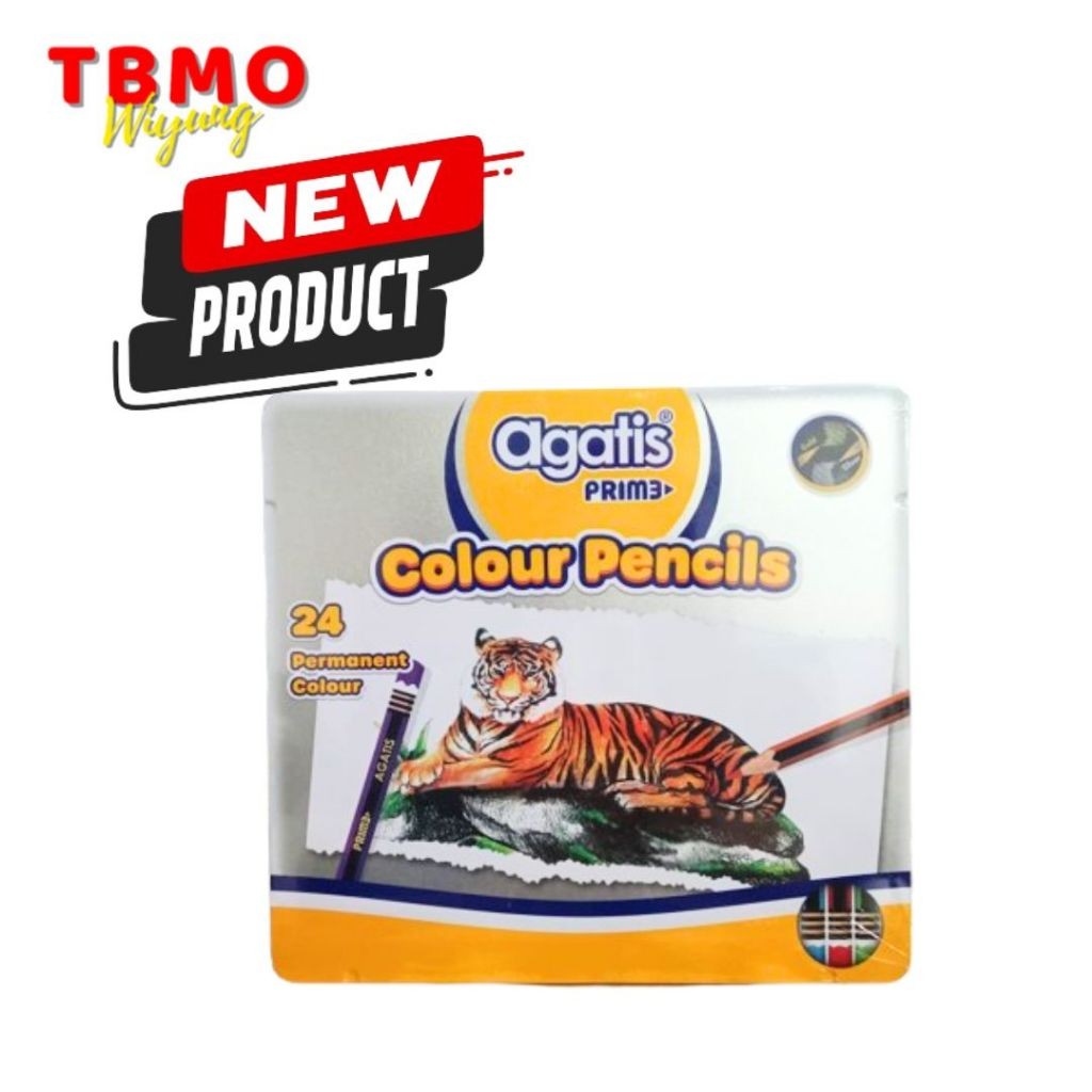 

Asaba Bandung-Agatis Prime Wooden Permanent Colour Pencil Hexagonal Square Flat Metal Tin 24C / Pensil Warna