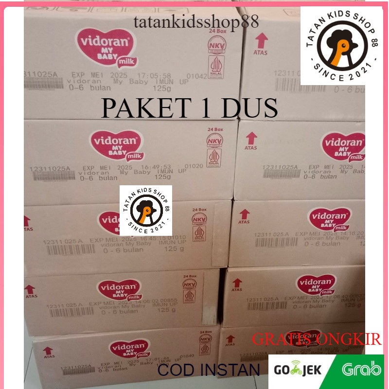 Vidoran My Baby 0 6 Bulan 125gr Sampai 12 1 Karton Isi 24 Susu Formula Pertumbuhan Bayi Sufor MyBaby