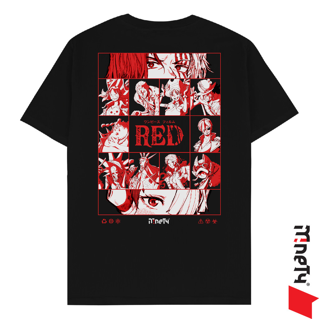 MINETY T-SHIRT One Piece RED T-Shirt - Kaos Anime & Manga One Piece