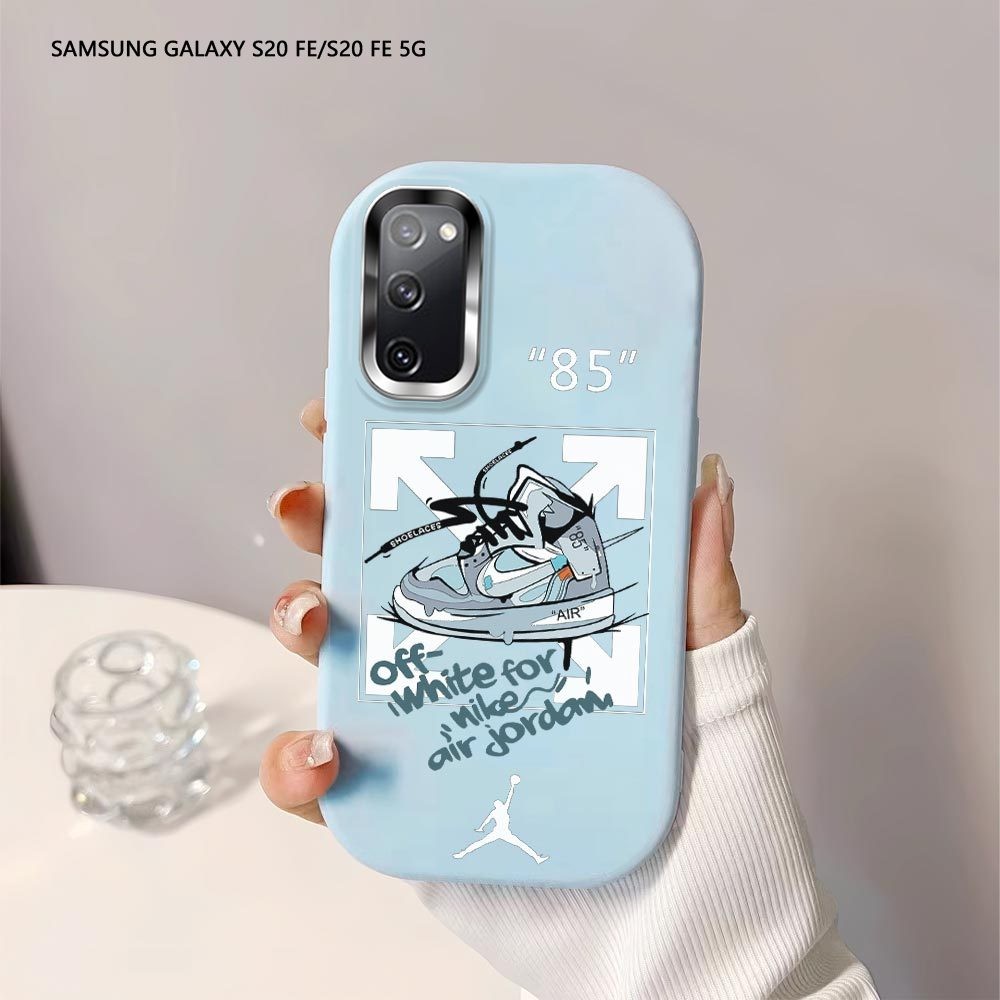 Softcase Untuk Samsung Galaxy S20 FE S21 FE S22 Ultra 5G Popular Brand OFF-White Back Cover Case Sof