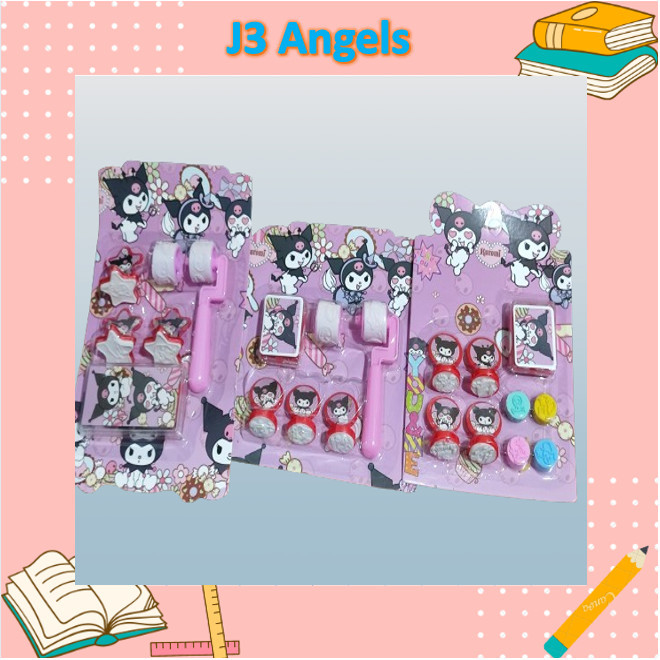 

J3 - Mainan stempel roll set anak sanrio kuromi cute stempel labubu
