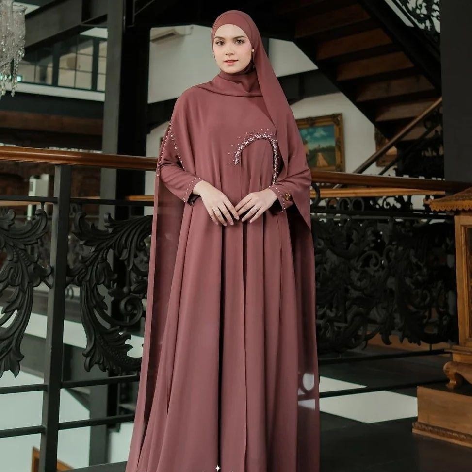 abaya hitam arabian LUNA ABAYA elegan simple turkey terbaru 2025 abaya malay