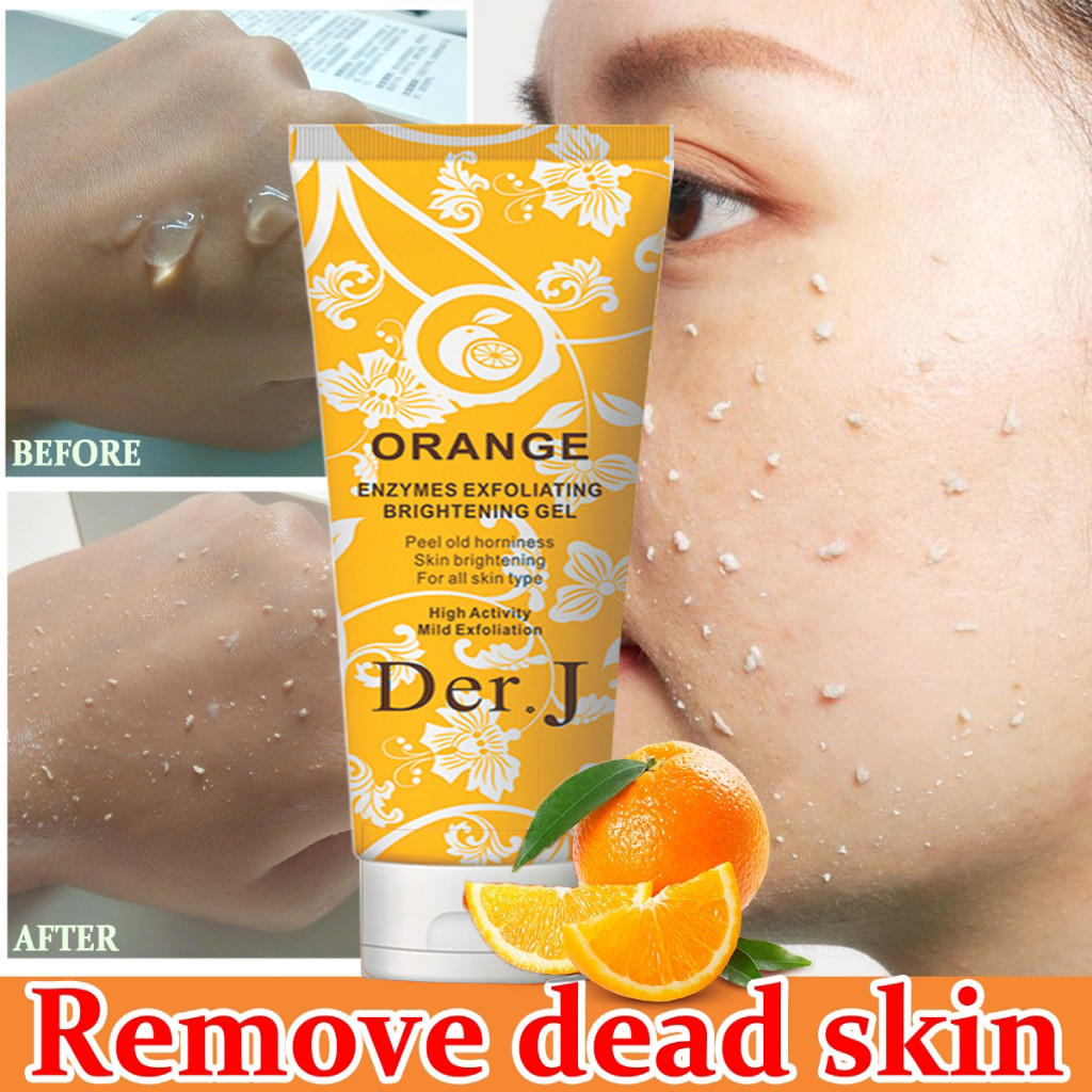 Exfoliating Gel Face Eksfoliasi Wajah Blackhead Cleaner Orange Exfoliating Whitening Gel Pengelupas 