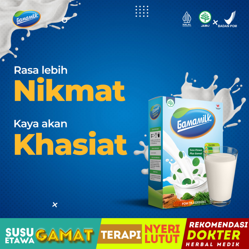 

SUSU KESEHATAN GAMAMILK - OBAT REMATIK - Susu Kambing Etawa Murni GAMAMILK