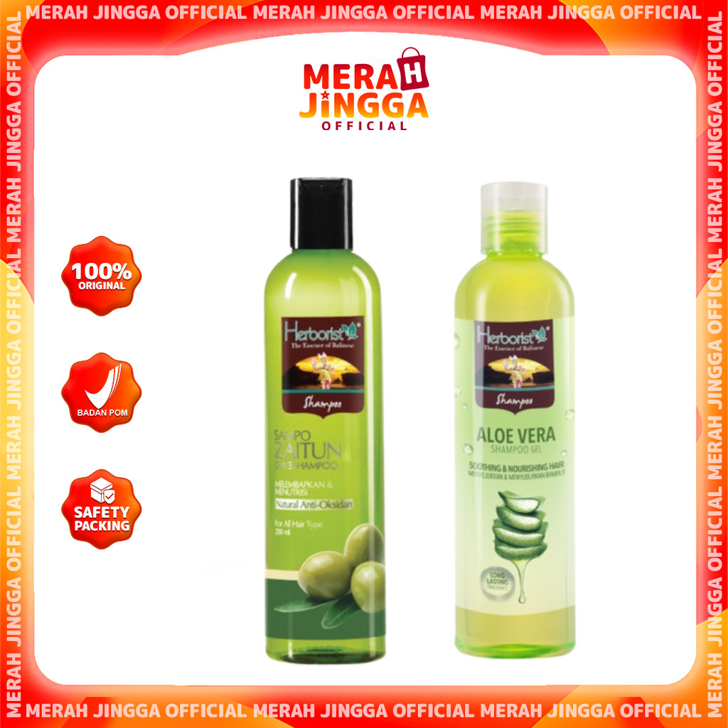 Herborist Shampoo Zaitun & Aloe Vera 250ml | Merah Jingga Official