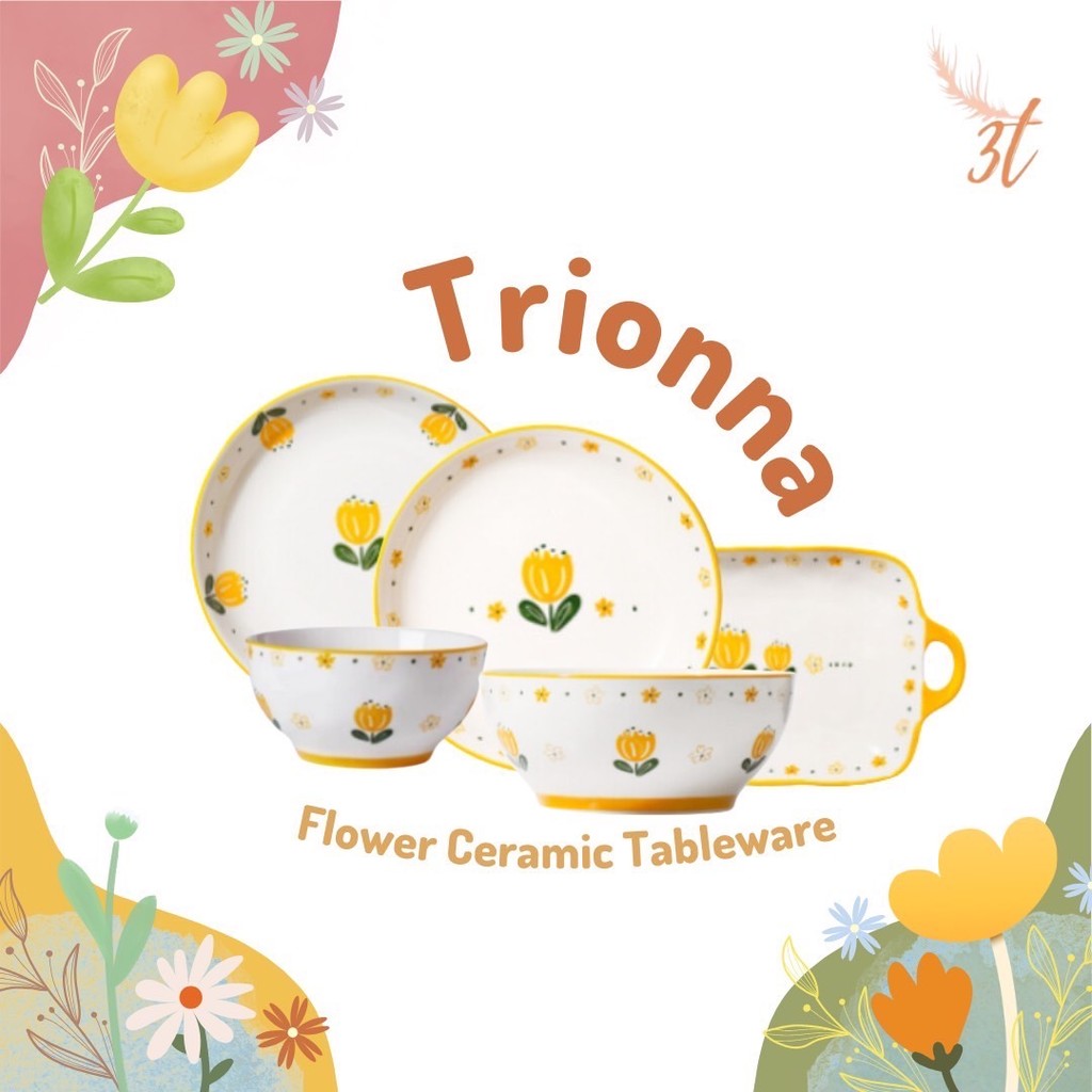 Trionna Ceramic Tableware / Piring Keramik