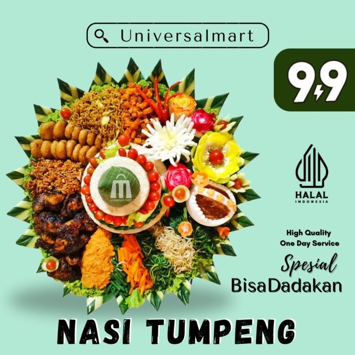 

✨TERLARIS -Nasi Tumpeng kuning porsi 5 orang - PORSI 5, AYAM
