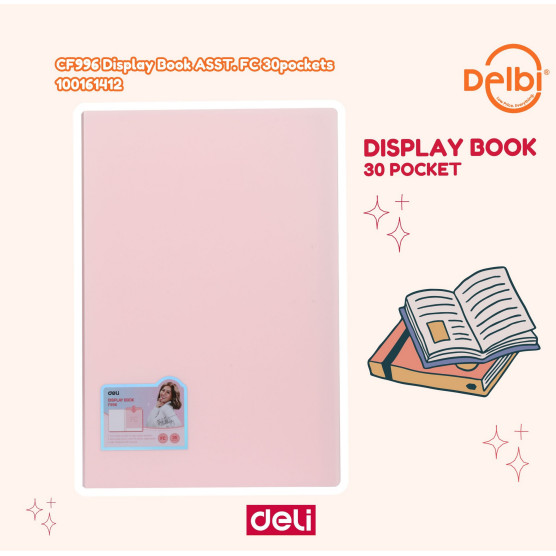 

Deli Display Book Pocket Tempat Penyimpanan Dokumen A4 Clear Holder CF996 Display Book ASST. FC 30pockets