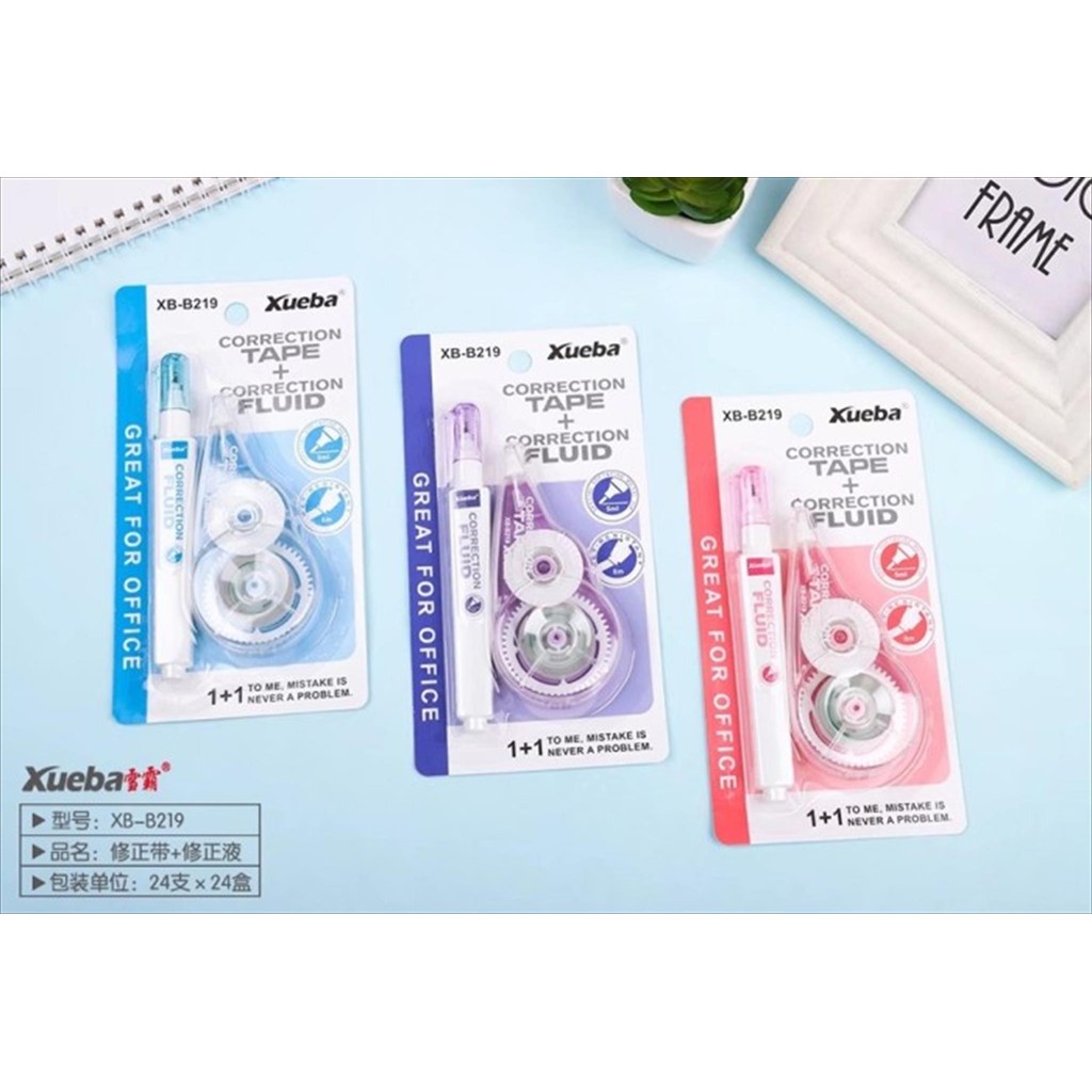 

[P] CORRECTION TAPE ROLL B219 1pcs roll 8m + 1pcs fluid 5ml