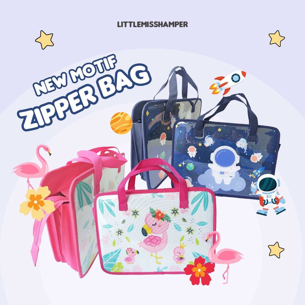 

Ready Satuan Zipper Organizer Bag - Folder Bag Dokumen buku filing bag tas les cetak map anak avenger frozen elsa anna unicorn kelinci animal kado anak unicorn beach space kuromi melody