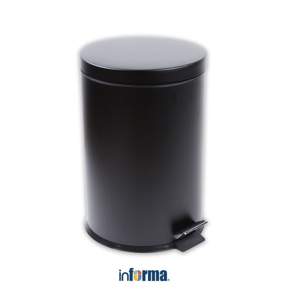 Informa 20 ltr Jet Tempat Sampah Pedal Slow Close - Hitam Tong Sampah Wadah Pembuangan Alat Kebersih