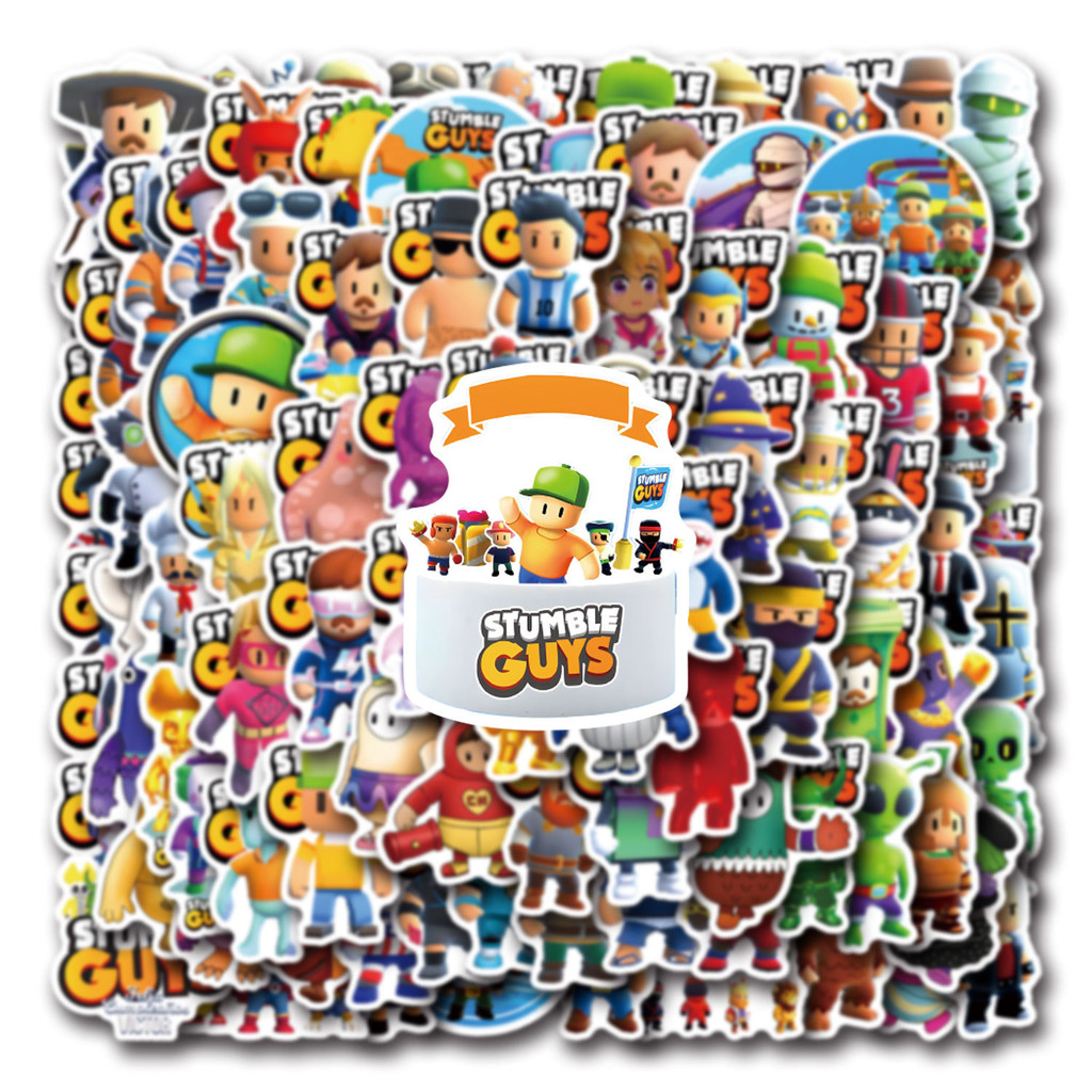 

110PCS Stumble Guy Game Stickers Waterproof DIY Sticker Pack Decoration Luggage Phone Case Laptop Toy Stickers