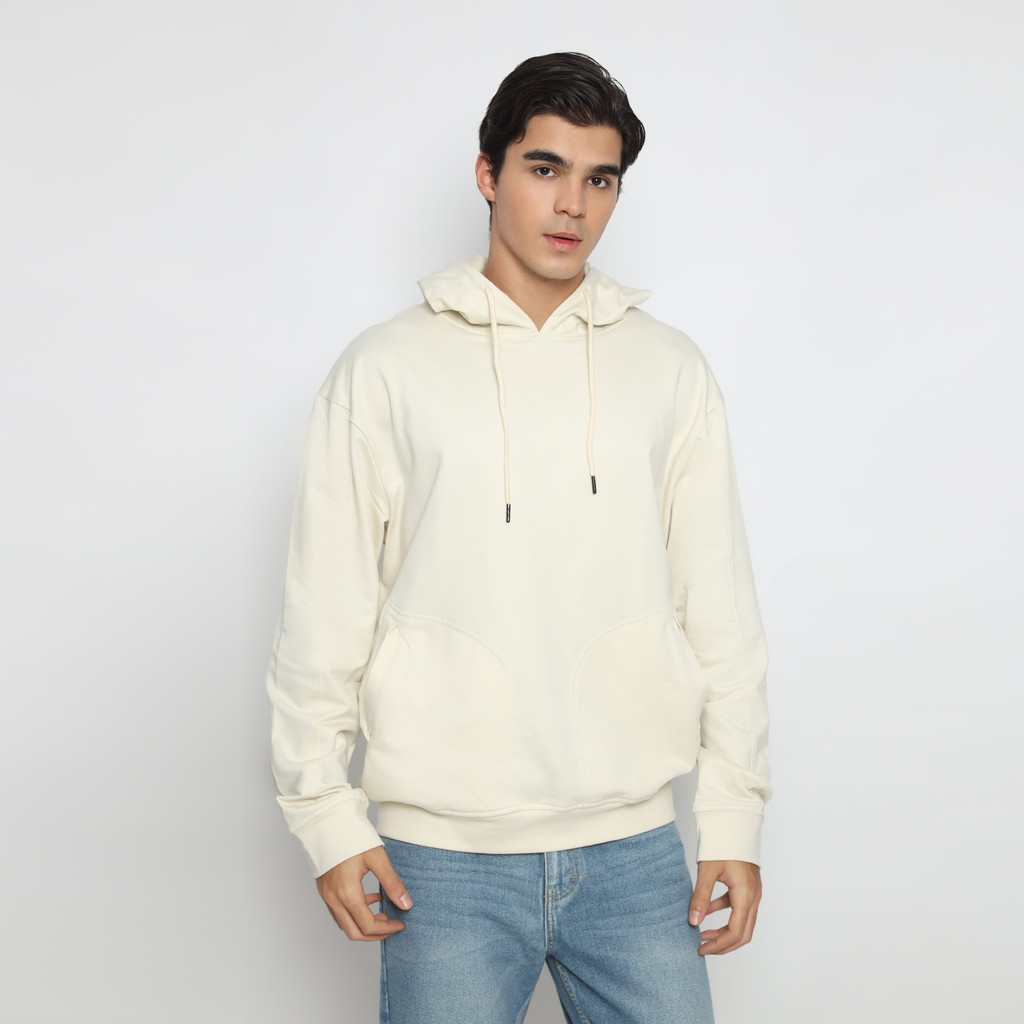 LARUSSO - Bruno Oversized Basic Hoodie - Cream