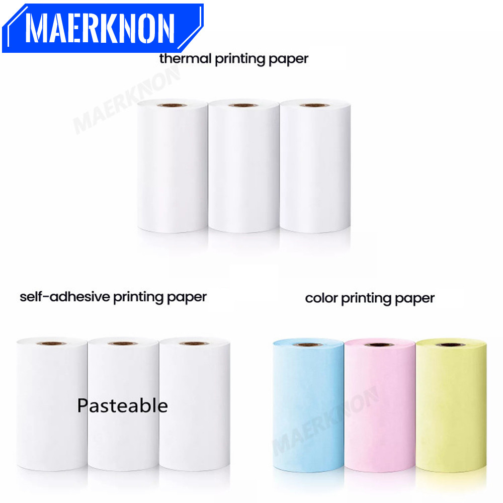 

Mini Printer Thermal Paper Label Sticker White Colorful Adhesive Self-adhesive Paper for Picture Photo Portable Printer 57mm
