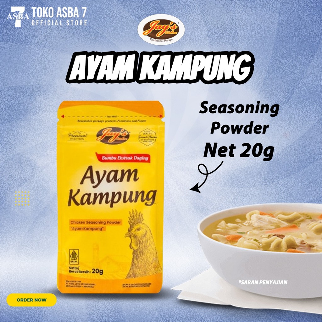 

JAYS CHICKEN SEASONING POWDER AYAM KAMPUNG 20G