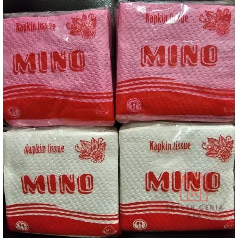 Tissue Napkin Putih Warna / Tissue Meja Makan / Tissue Belah 2 Lipat