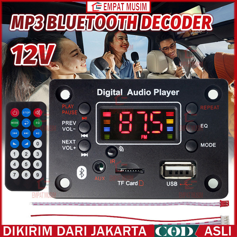 kit modul mp3 bluetooth terbaru kotak vire 060 Modul Pemutar MP3 12v Bluetooth model kotak JunDW
